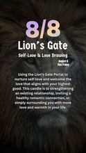 Load image into Gallery viewer, Lion's Gate Self-Love &amp; Love Drawing Candle Service 8/8