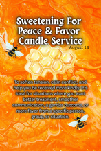 Load image into Gallery viewer, Sweetening For Peace &amp; Favor Candle Service August 14