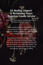 Load image into Gallery viewer, SA Healing Support &amp; Reclaiming Power Donation Candle Service June 10
